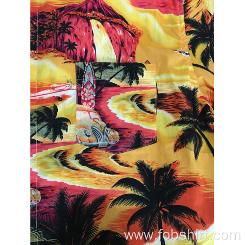 Print Hawaii Casual Shirt Men Hawaiian Casual Shirt Supplier